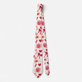 Hearts, Flower and Bows Valentine  Stropdas (Voorkant)