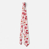 Hearts, Flower and Bows Valentine  Stropdas (Achterkant)