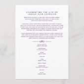 Hearts forever begrafenisprogramma donker paarse programmakaart (Achterkant)