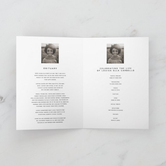 Hearts forever begrafenisprogramma zwart programma (Binnen)