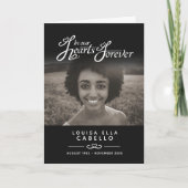 Hearts forever begrafenisprogramma zwart programma (Voorkant)