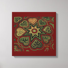 'Hearts Full of Love'-paneel (Rustics) (Bordeauxro Canvas Afdruk
