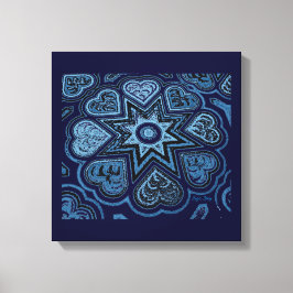 'Hearts Full of Love'-paneelafdruk (Rustics) (Blau Canvas Afdruk