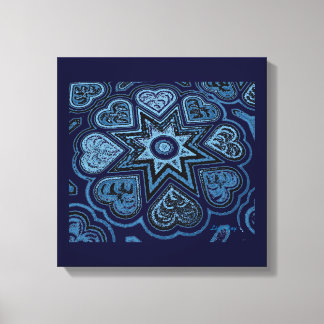 'Hearts Full of Love'-paneelafdruk (Rustics) (Blau Canvas Afdruk