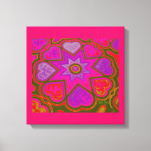 'Hearts Full of Love'-paneelprint (heldere kleuren