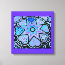 'Hearts Full of Love'-paneelprint (lichten) (blauw