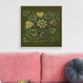 'Hearts Full of Love'-paneelprint (Rustics)(Olijf) Canvas Afdruk (Insitu (Woonkamer))