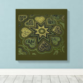 'Hearts Full of Love'-paneelprint (Rustics)(Olijf) Canvas Afdruk (Insitu (Houten vloer))