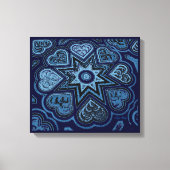 'Hearts Full of Love'-paneelprinter (Rustics) (bla Canvas Afdruk (Voorkant)