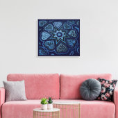 'Hearts Full of Love'-paneelprinter (Rustics) (bla Canvas Afdruk (Insitu (Woonkamer))