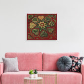 'Hearts Full of Love'-panel (Rustics) (Bourgogne) Canvas Afdruk (Insitu (Woonkamer))