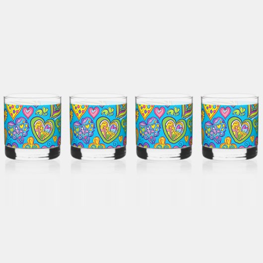 Hearts Galore Drinkware Set Whisky Glas (Voorkant)