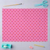 Hearts Galore, red hearts on pink, Tissuepapier (Craft)