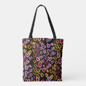 Hearts Galore: Waterverf Naadloos Patroon Tote Bag (Achterkant)