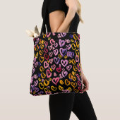 Hearts Galore: Waterverf Naadloos Patroon Tote Bag (Dichtbij)