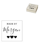 Hearts | Gemaakt door Creative Wooden met de douan Rubberstempel (Gestempeld)