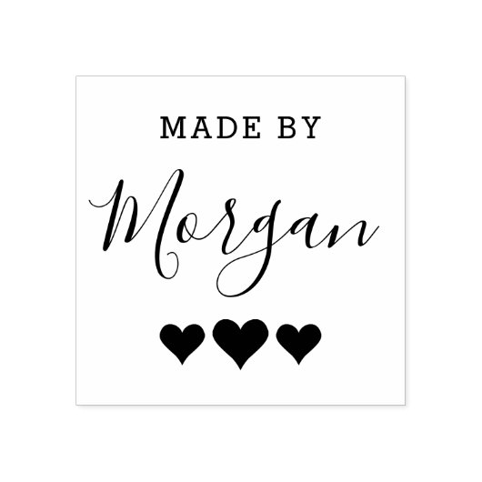 Hearts | Gemaakt door Creative Wooden met de douan Rubberstempel (Afrduk)