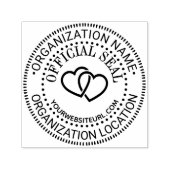 Hearts Generic Custom Officiële Seal Naam Loc URL Zelfinktende Stempel (Design)