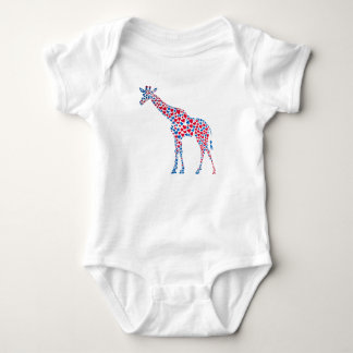 Hearts Giraffe Baby uit één stuk bodysuit