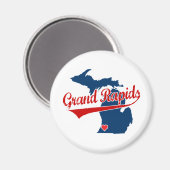 Hearts Grand Rapids Michigan Magneet (Voorkant / Achterkant)