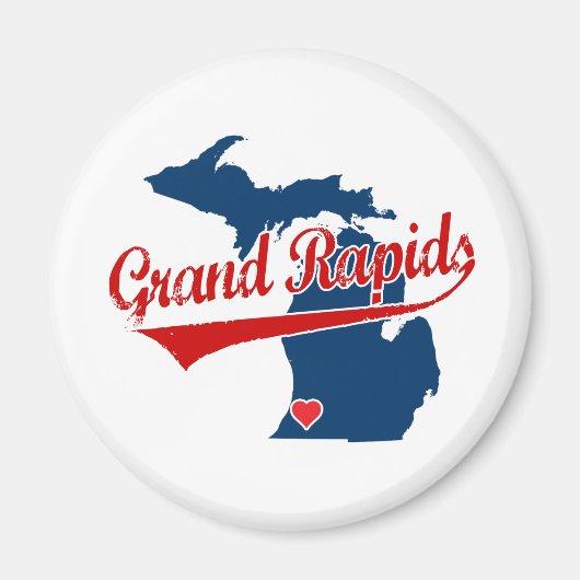 Hearts Grand Rapids Michigan Magneet (Voorkant)