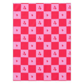 Hearts Grid roze en rood Tafelkleed (Voorkant)