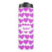 HEARTS Groovy Valentijn CUSTOM Bruidsmeisje Gift Thermosbeker (Voorkant)