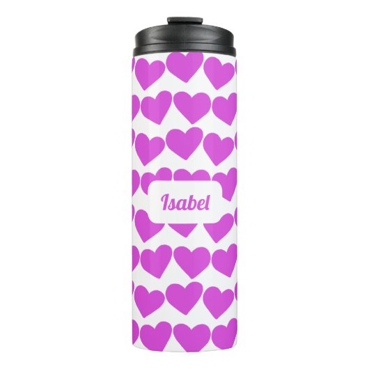 HEARTS Groovy Valentijn CUSTOM Bruidsmeisje Gift Thermosbeker (Voorkant)