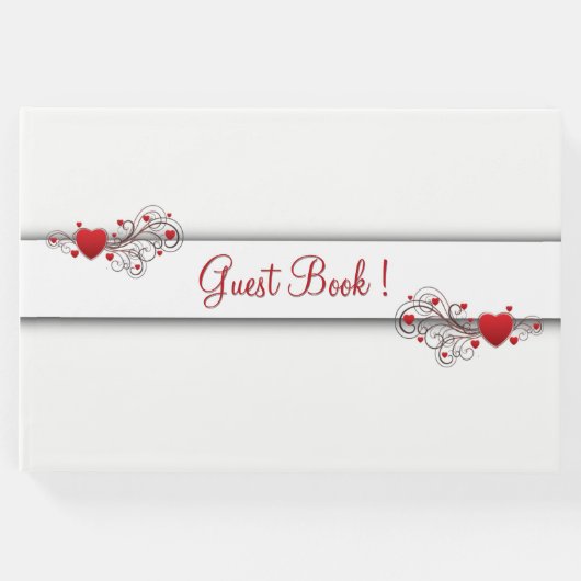 Hearts Guest Book Gastenboek (Voorkant)