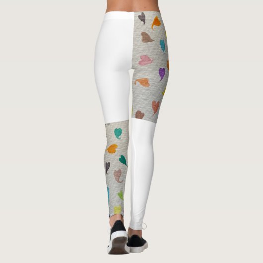 Hearts Half Printed Leggings  (Achterkant)