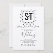 Hearts Hand Drawn Black White Wedding Kraft Kaart (Voorkant)