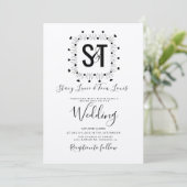 Hearts Hand Drawn Black White Wedding Kraft Kaart (Staand voorkant)
