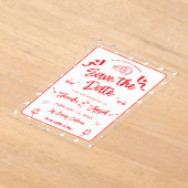 Hearts Happy Valentine’s Day Modern Love Pattern Acryl Uitnodigingen (Laagn)