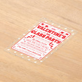 Hearts Happy Valentine’s Day Modern Love Pattern Acryl Uitnodigingen (Laagn)