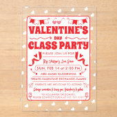 Hearts Happy Valentine’s Day Modern Love Pattern Acryl Uitnodigingen (Voorkant)