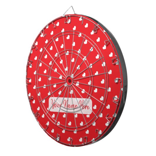 Hearts Happy Valentine’s Day Modern Love Pattern Dartbord (Voorkant Rechts)