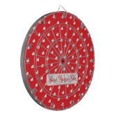 Hearts Happy Valentine’s Day Modern Love Pattern Dartbord (Voorkant Links)
