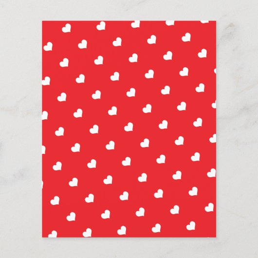 Hearts Happy Valentine’s Day Modern Love Pattern Flyer (Achterkant)