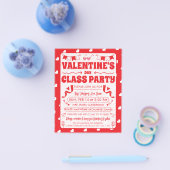 Hearts Happy Valentine’s Day Modern Love Pattern Flyer (Enkel)