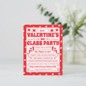 Hearts Happy Valentine’s Day Modern Love Pattern Kaart (Staand voorkant)