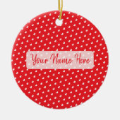 Hearts Happy Valentine’s Day Modern Love Pattern Keramisch Ornament (Voorkant)