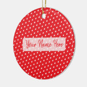 Hearts Happy Valentine’s Day Modern Love Pattern Keramisch Ornament (Links)