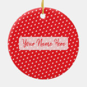 Hearts Happy Valentine’s Day Modern Love Pattern Keramisch Ornament (Achterkant)