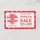 Hearts Happy Valentine’s Day Modern Love Pattern Kortingskaartje (Voorkant)