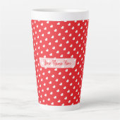Hearts Happy Valentine’s Day Modern Love Pattern Latte Mok (Voorkant)