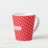 Hearts Happy Valentine’s Day Modern Love Pattern Latte Mok (Rechterhoek)