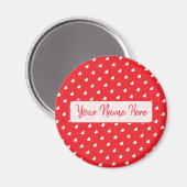 Hearts Happy Valentine’s Day Modern Love Pattern Magneet (Voorkant / Achterkant)