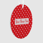 Hearts Happy Valentine’s Day Modern Love Pattern Ornament (voorkant)
