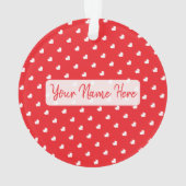 Hearts Happy Valentine’s Day Modern Love Pattern Ornament (achterkant)