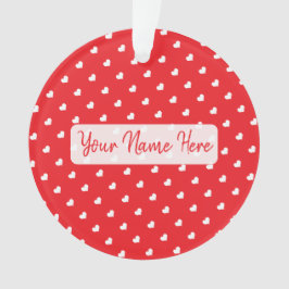 Hearts Happy Valentine’s Day Modern Love Pattern Ornament